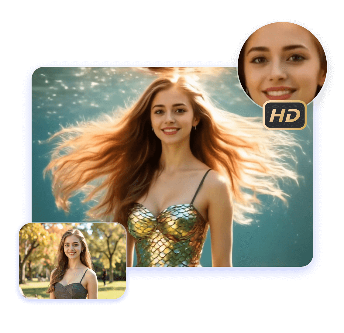 Verwandeln Sie ein Mädchen in ein hochwertiges Meerjungfrauenvideo