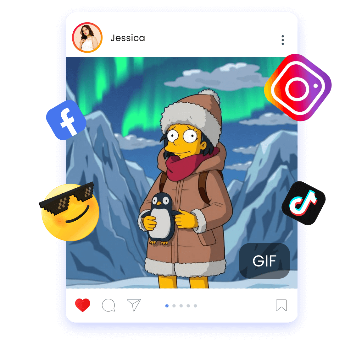 Turn your photos of your trip to see the Aurora Borealis into Simpsons style and share them on social media platforms