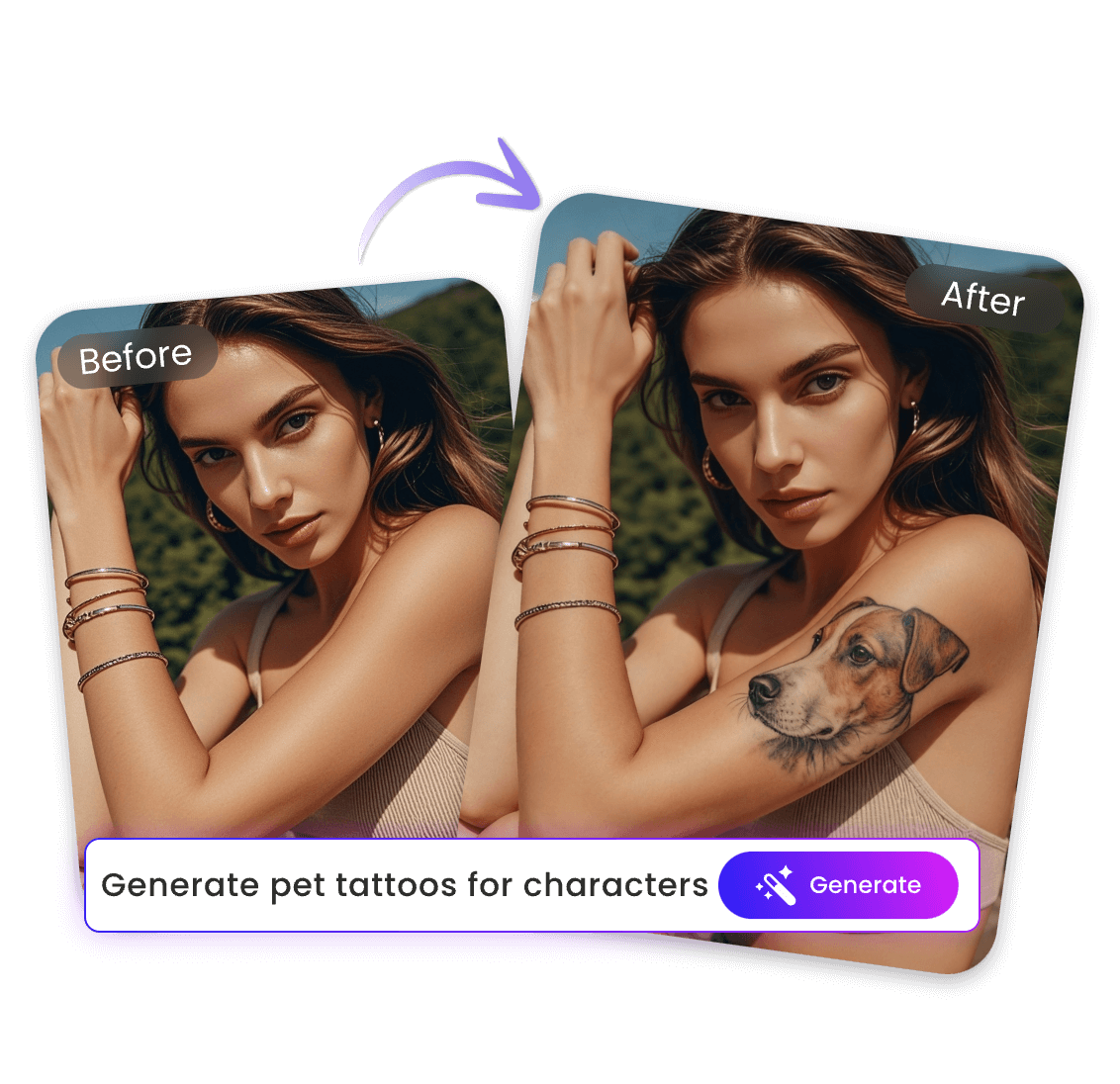 Transformer votre animal en tatouage avec notre visualiseur