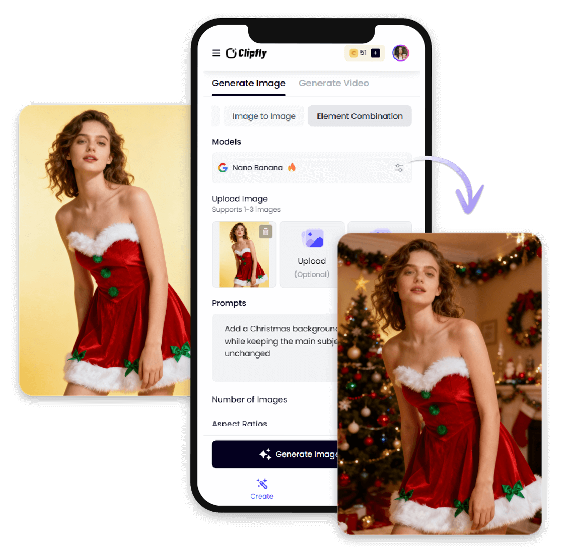 Añade un fondo navideño a la foto de tu teléfono