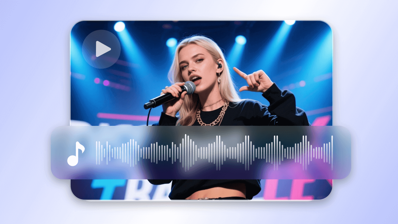 Add a diss track song to a video of a handsome female