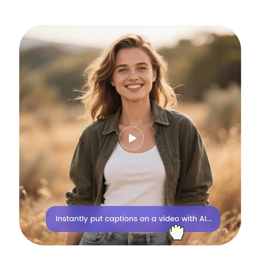 為關於美麗女孩的 AI 劇本影片自動添加字幕