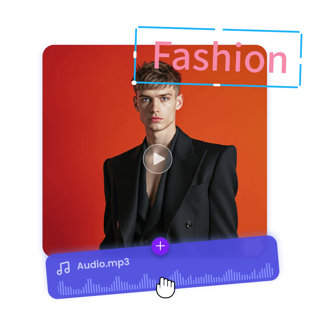 Add more elements to an ai body swap video of a handsome man
