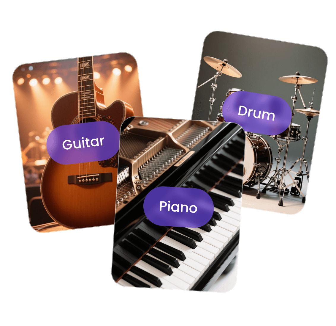 Add sounds of different instruments to express mood in your songs