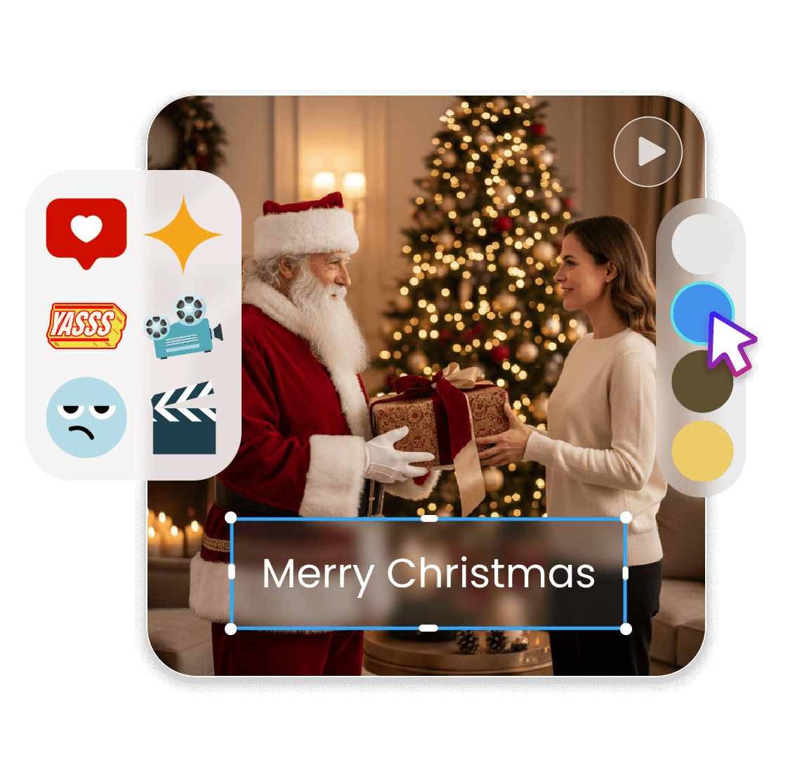 Ajouter du texte et des autocollants à vos vidéos de Noël