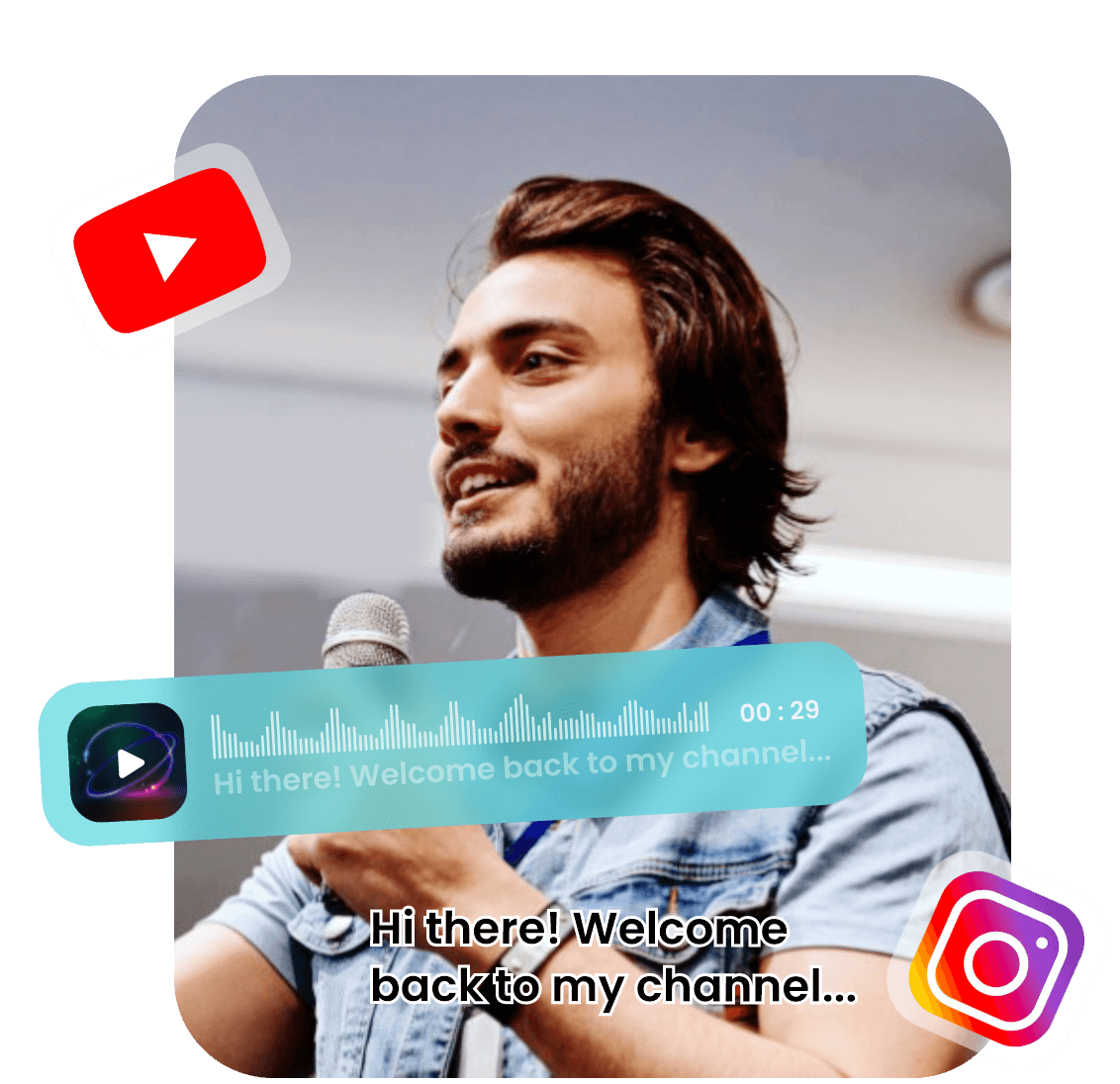 Add voice over and captions to make sure tht audience can better understand the video content on each social media