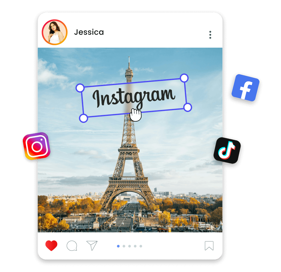 Add watermark to different social media videos
