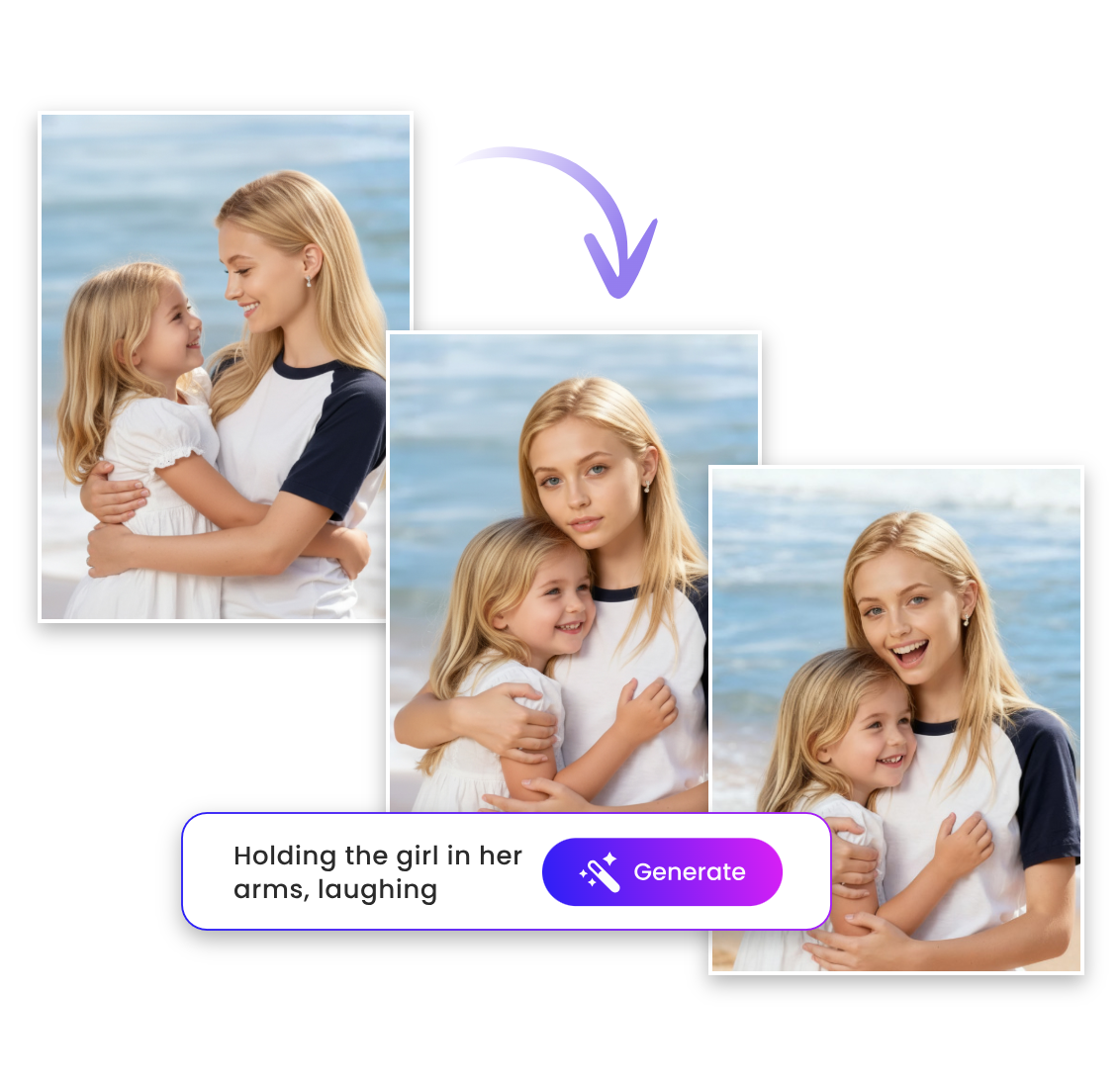 Adjust their ficial expressions and poses