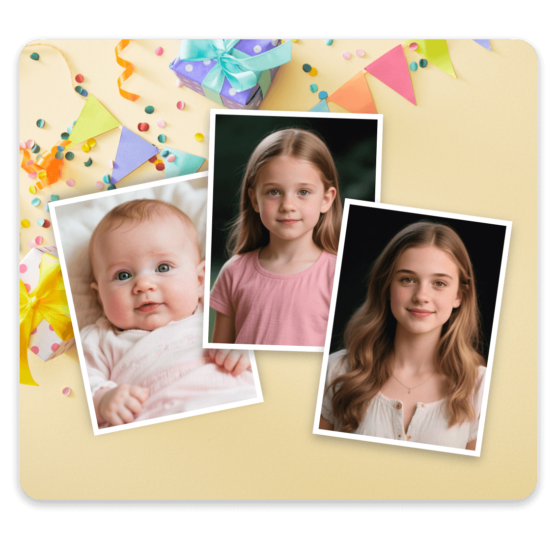 Age a child photo in one click