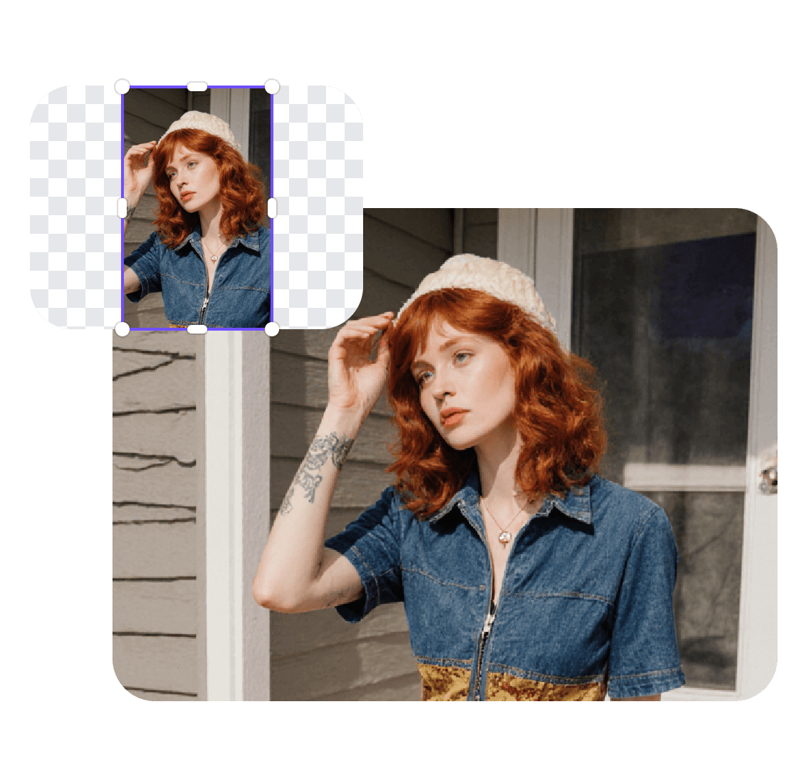 Ai expand a beautiful womans portrait photo