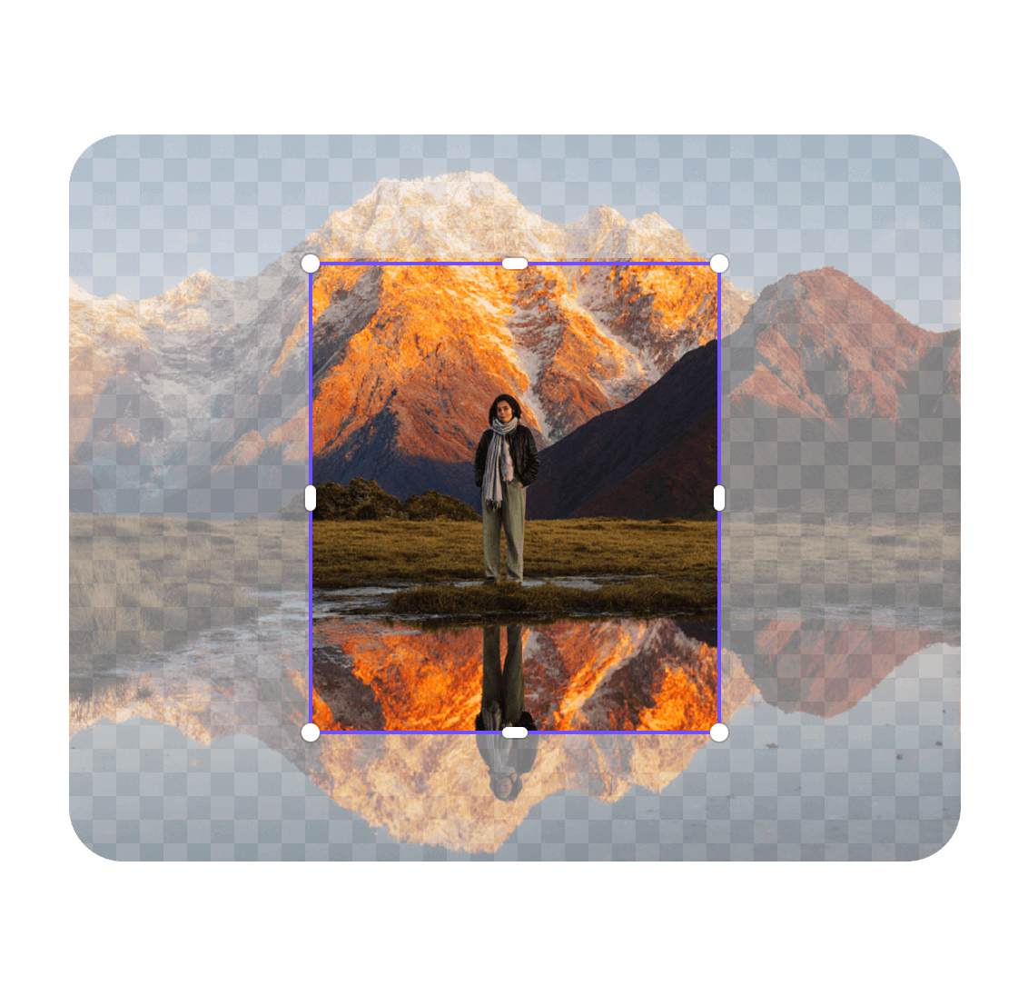 Ai extend the background of a womans photo