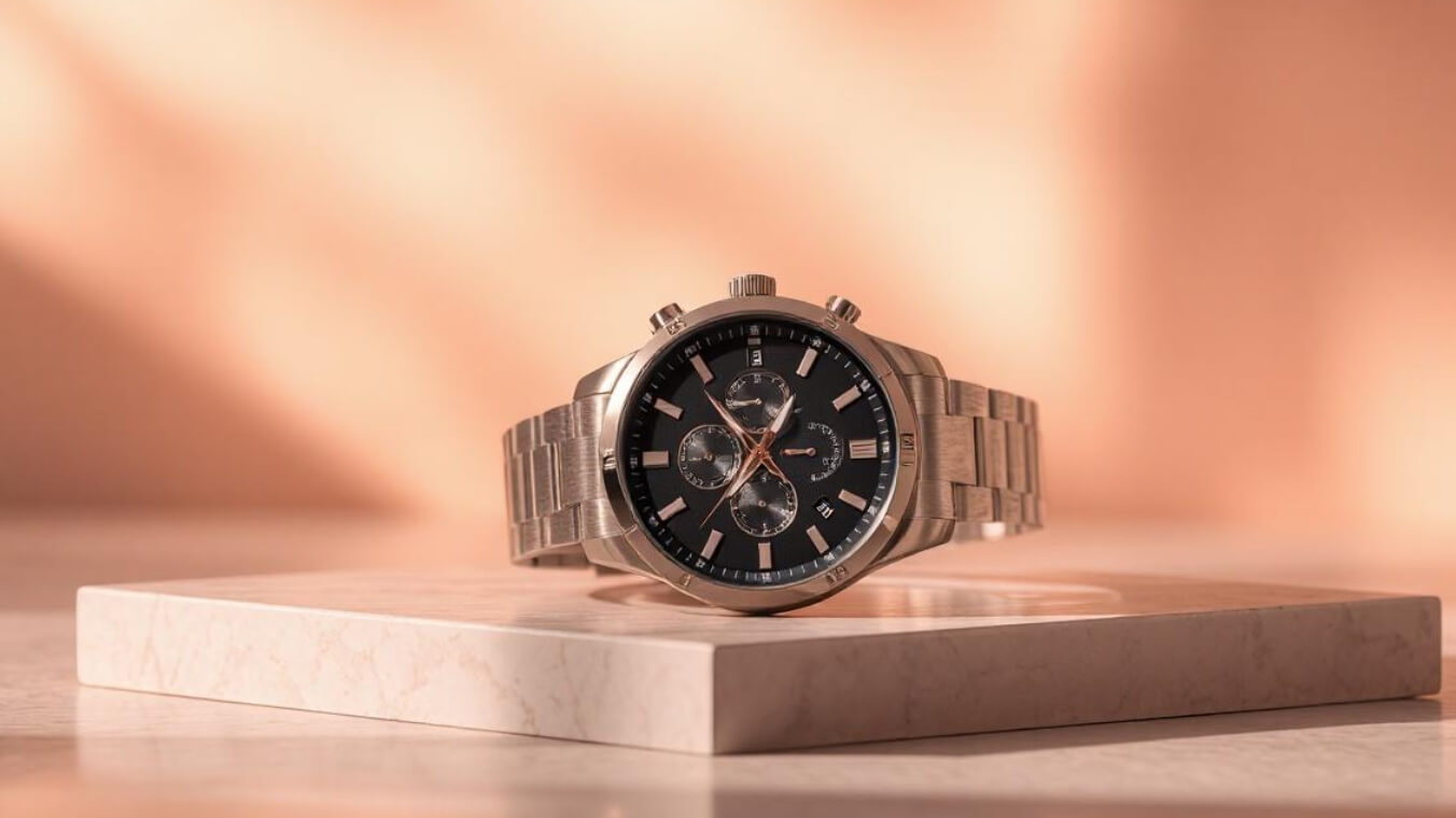 Ai generates an ad video for a watch without a real man