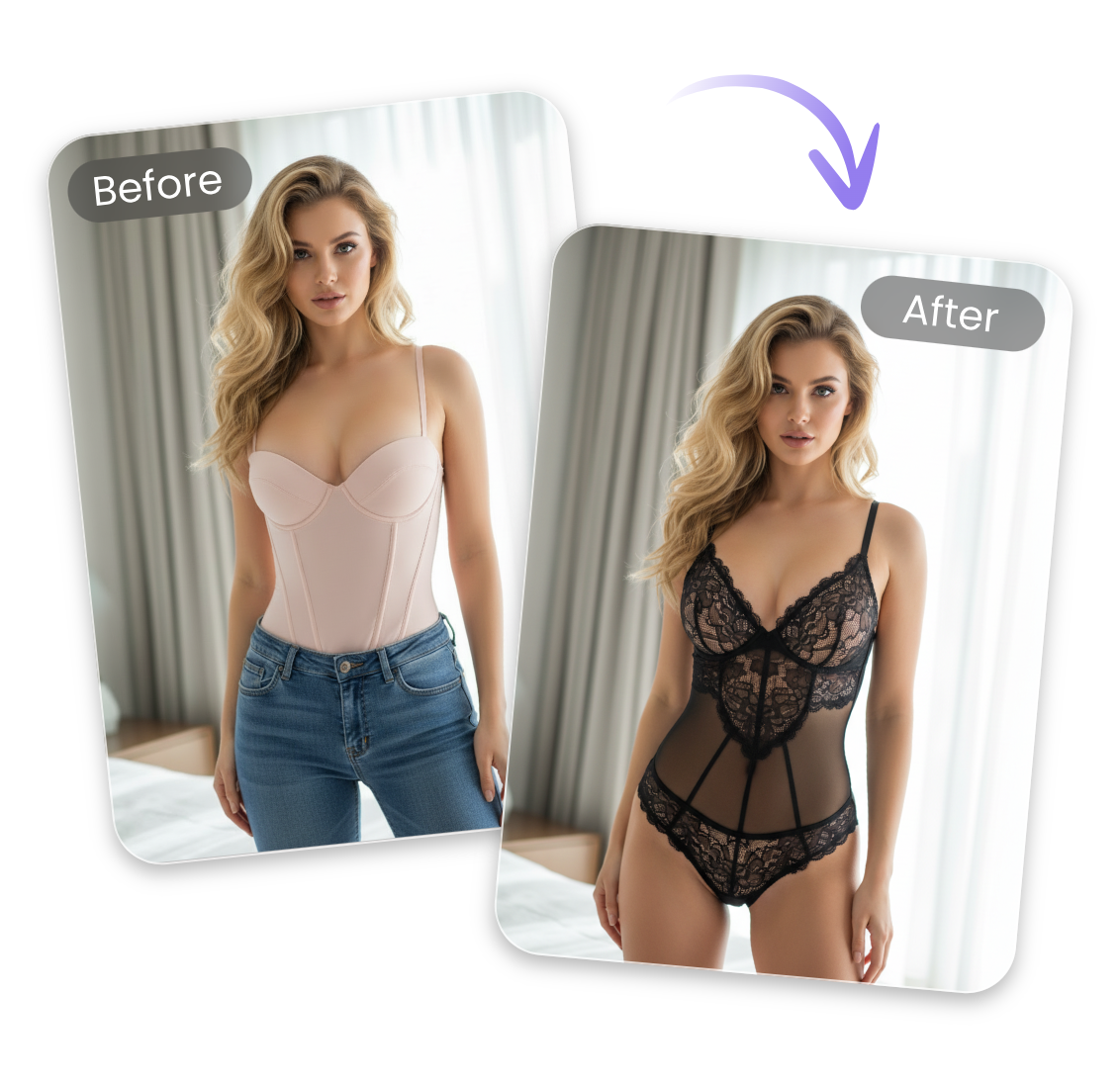 画像から下着を着せ替え