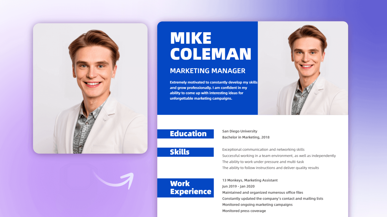 An ai generated formal male portrait for a resume