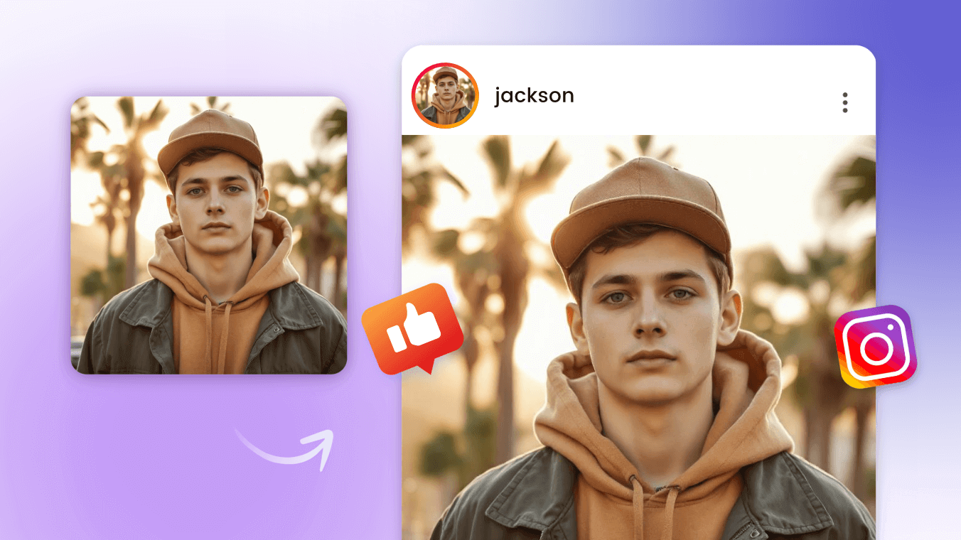 An ai generated portrait of a handsome young man for social media use