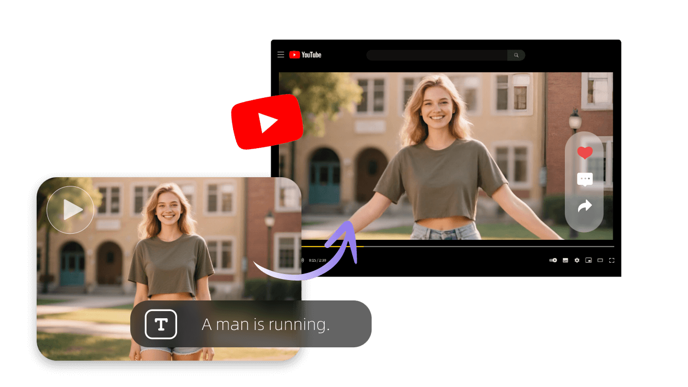 Animata a photo of a blond girl and make this animated picture a marketing video on youtube