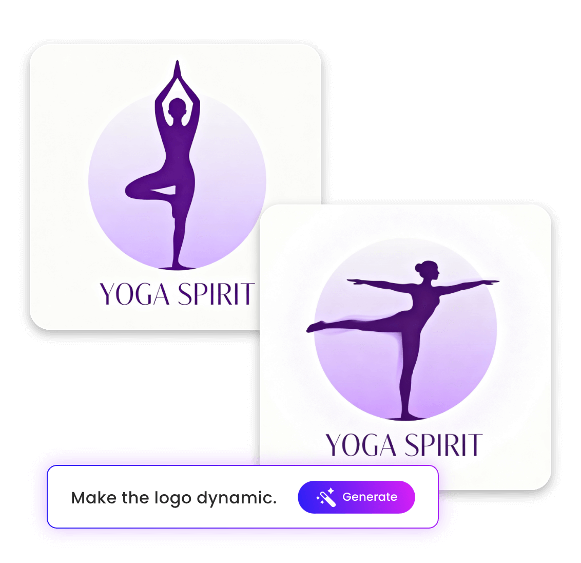 Animate a yoga logo in clipfly