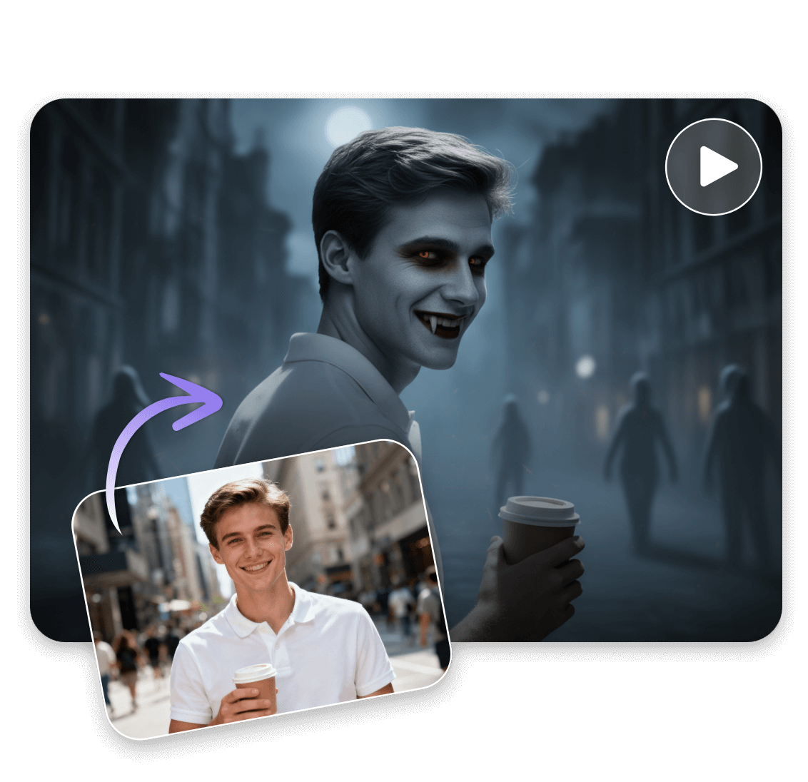 Animate your photo into a vampire style video