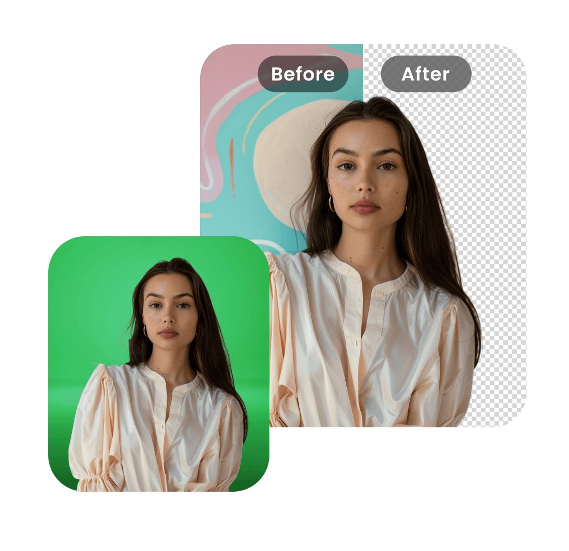 effet avant et après de l'écran vert vidéo
