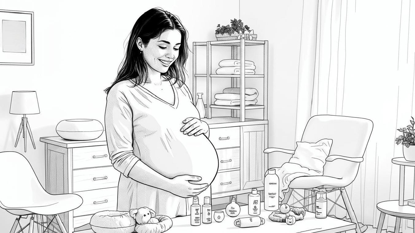 Cartoon and illustration creations with AI pregnant art