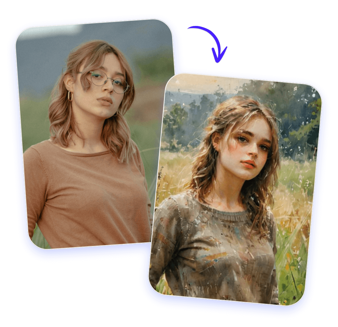 Change a girl picture to watercolor stlye