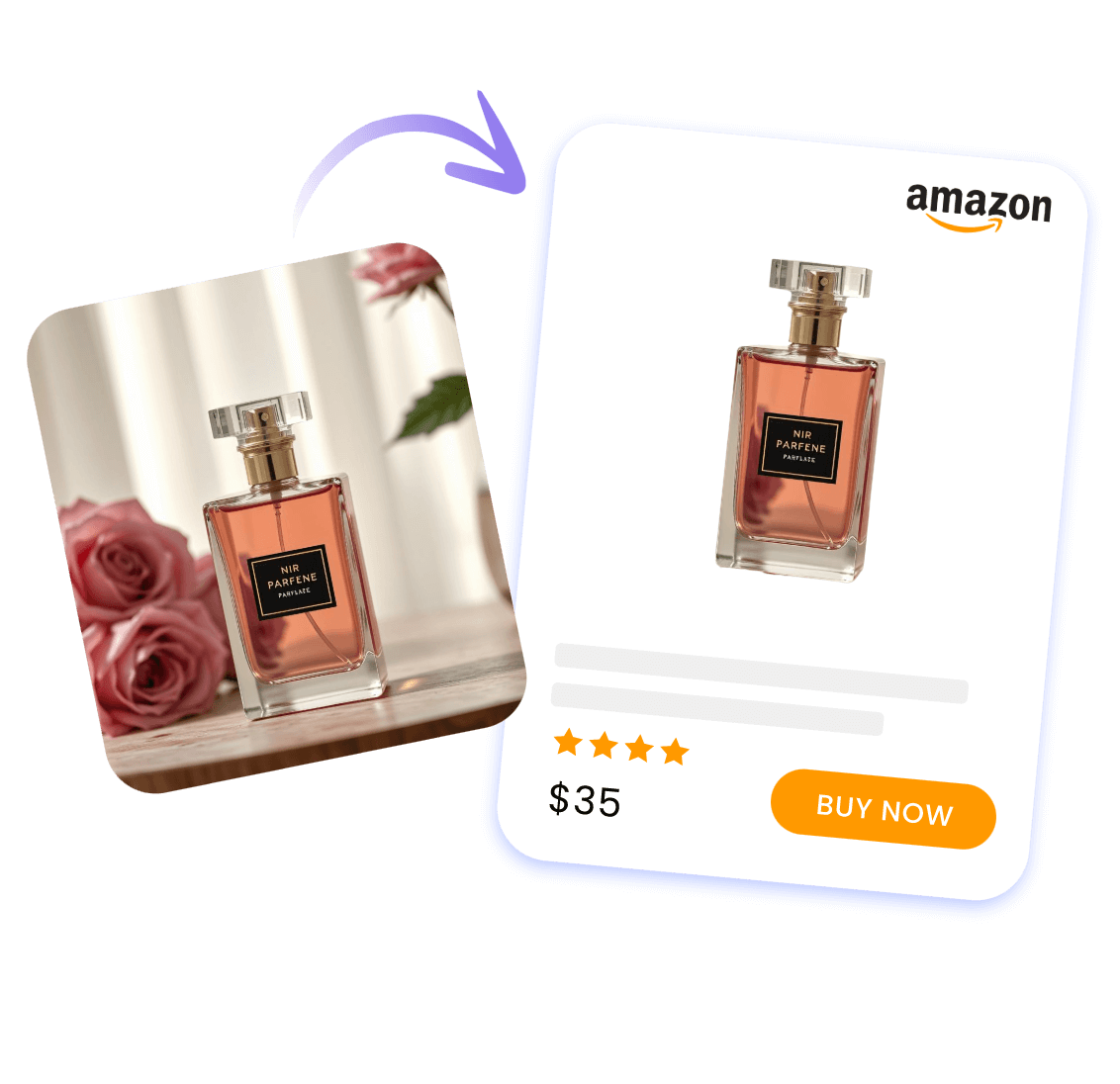Change a perfume product image to white background for e commerce platform
