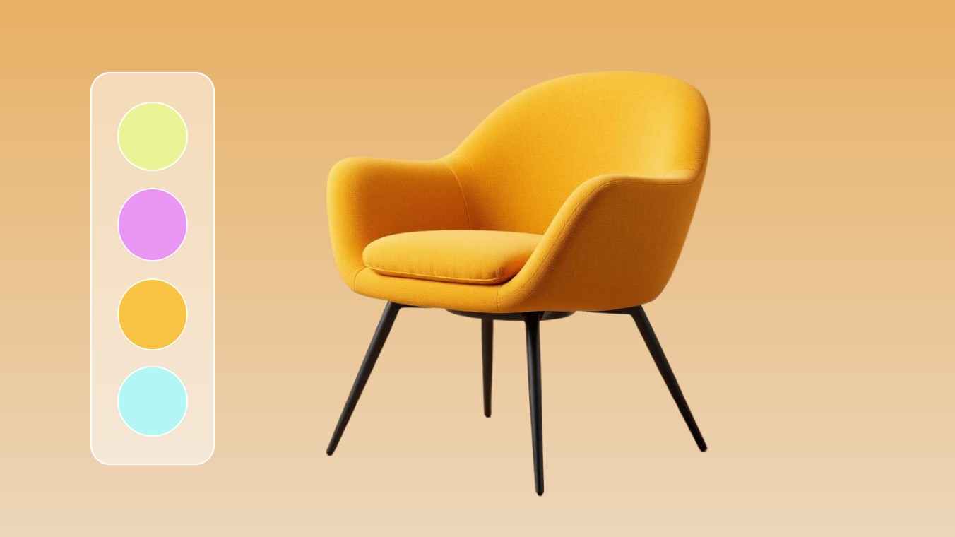 Change image BG color featuring a yellow chair