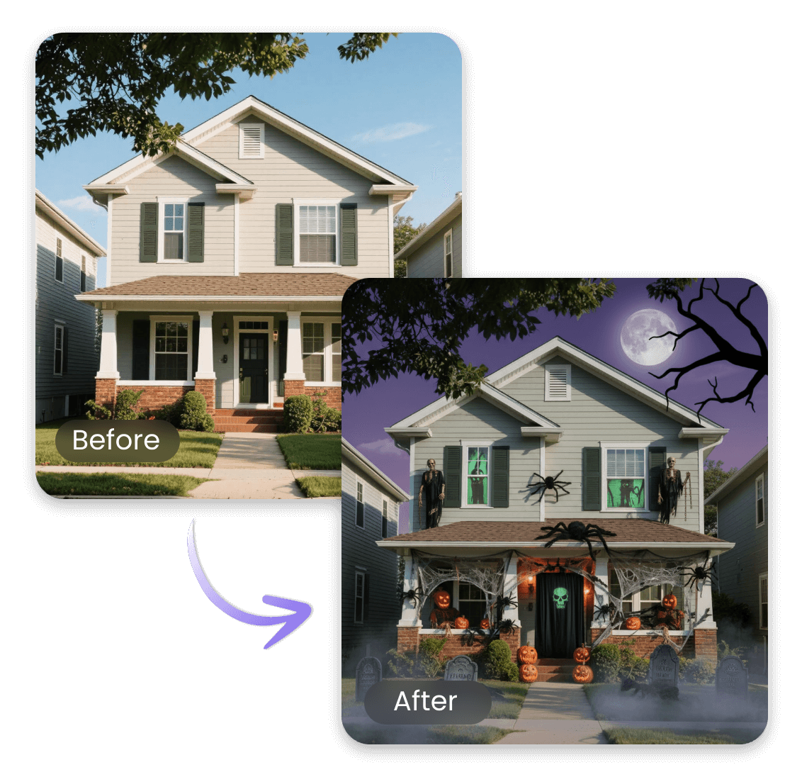 Changer d'arrière-plan pour des scènes immersives d'Halloween