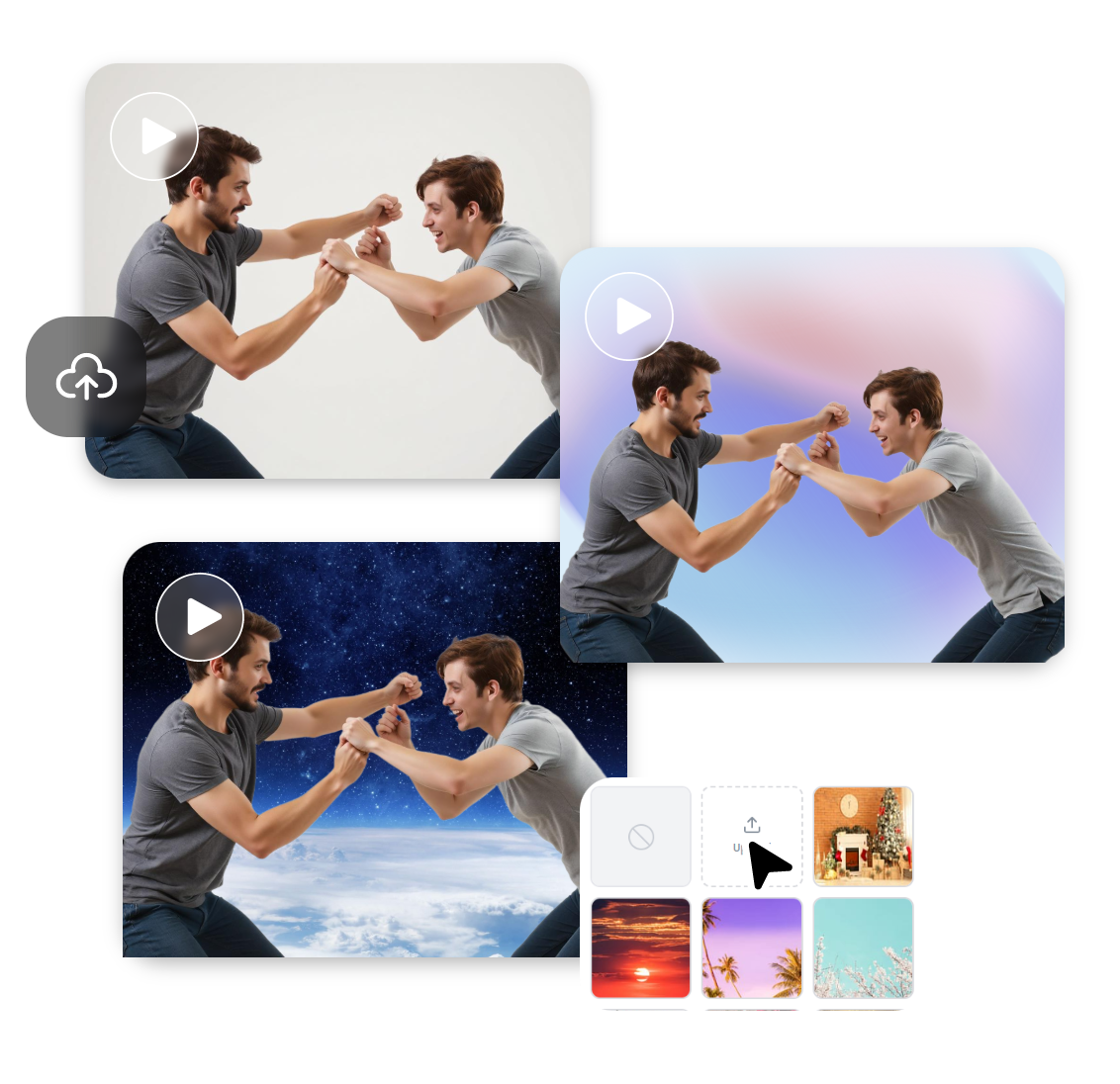 Change the background of kung fu fighting videos with clipfly