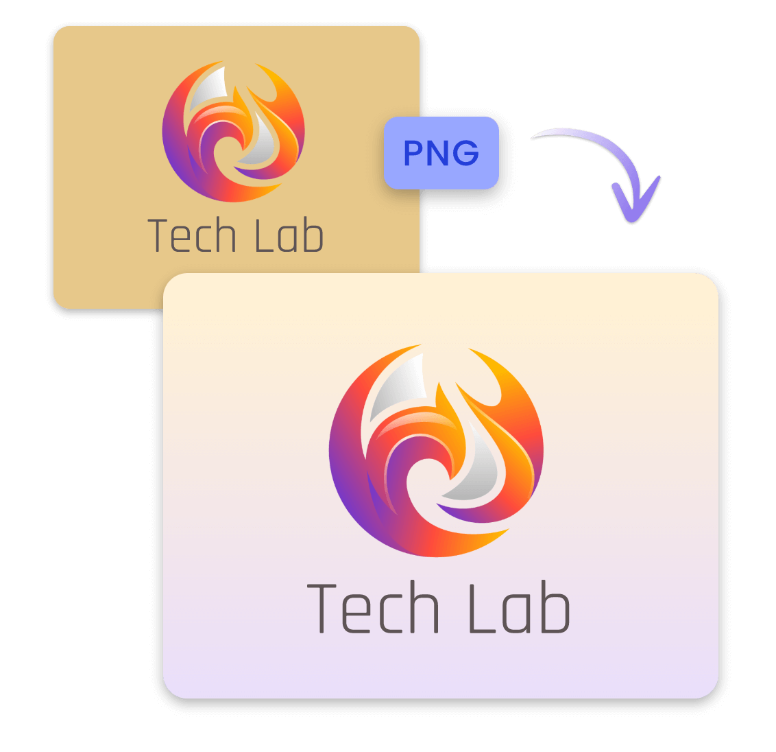 Change the bg color of a png logo