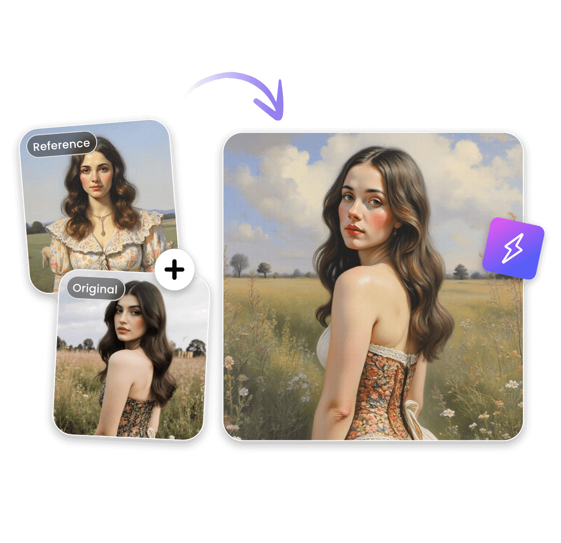 Change the image style into oil painting style with Clipfly ai style transfer