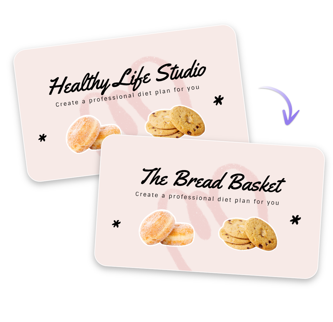 Change the text of a bread promotional visual