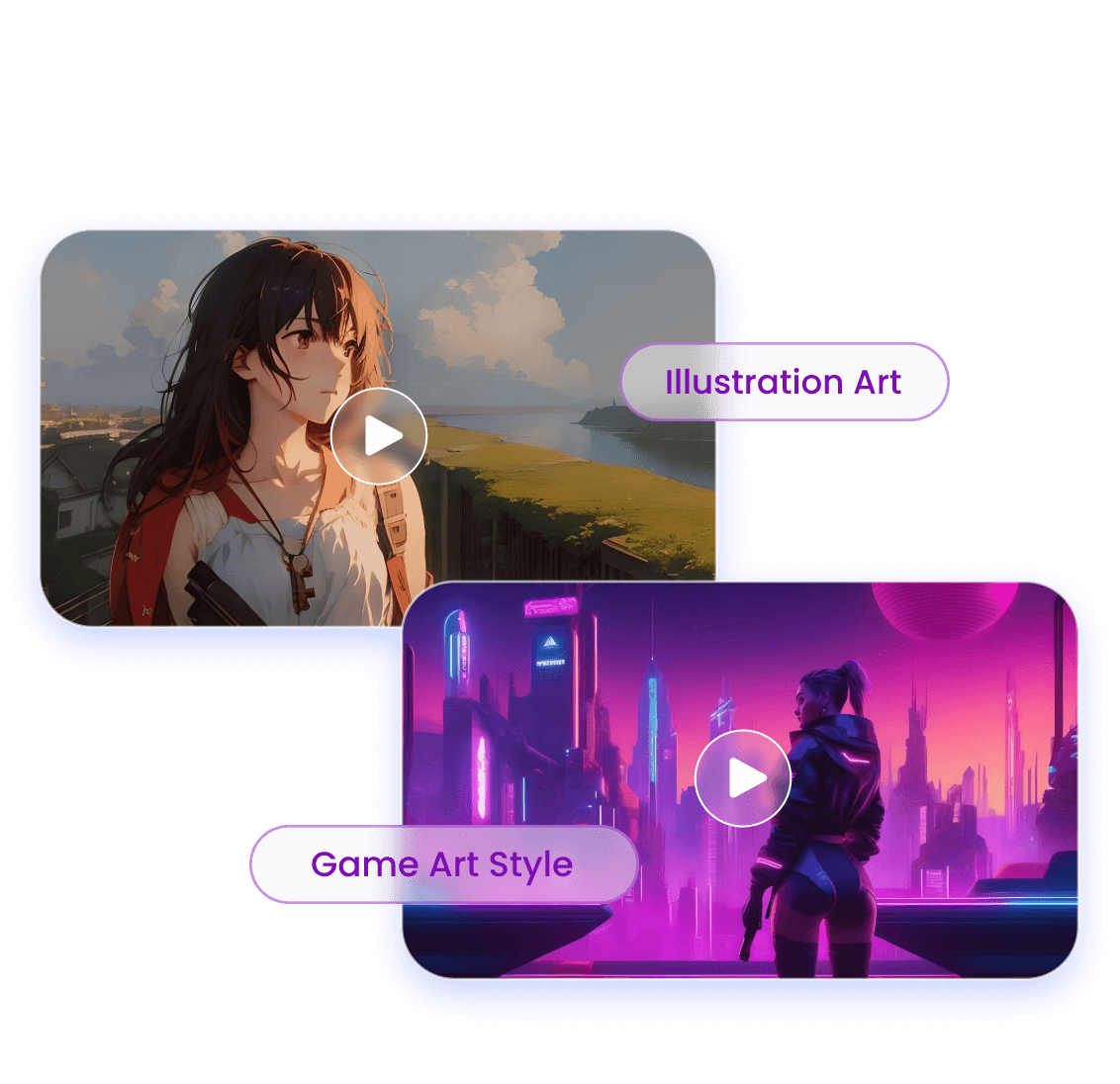 Choose a style to generate ai video ads as you like in clipfly