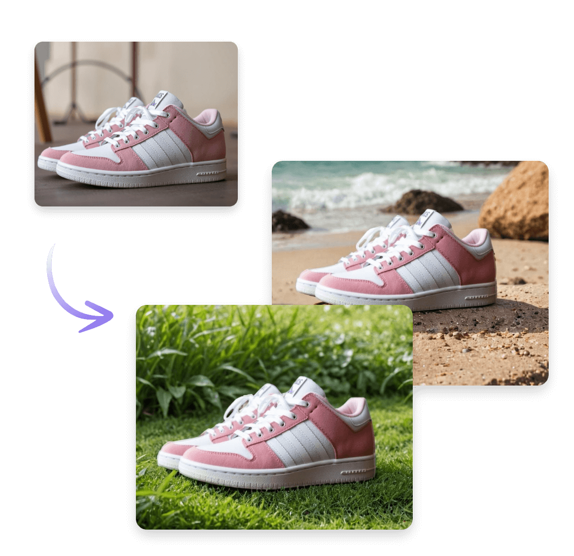 Choose a suitable background for your shoes image in clipfly