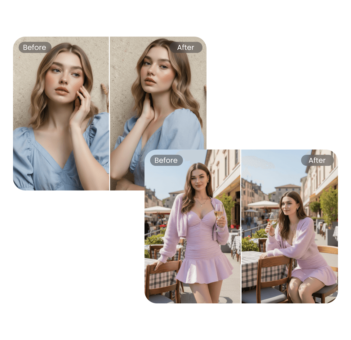 Clipfly ai pose changer for half body photo and full body photo