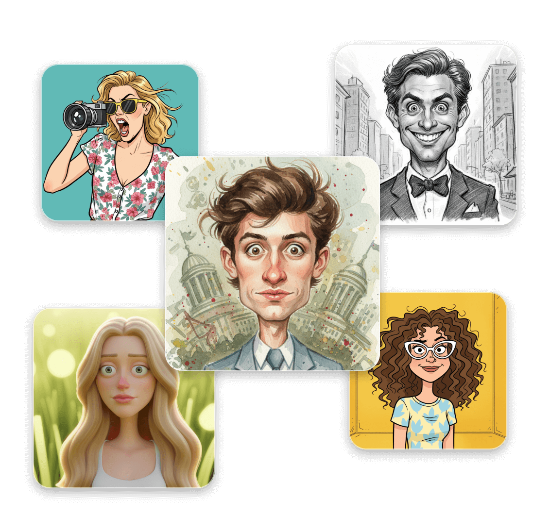 Clipfly caricature maker generates various caricature art styles