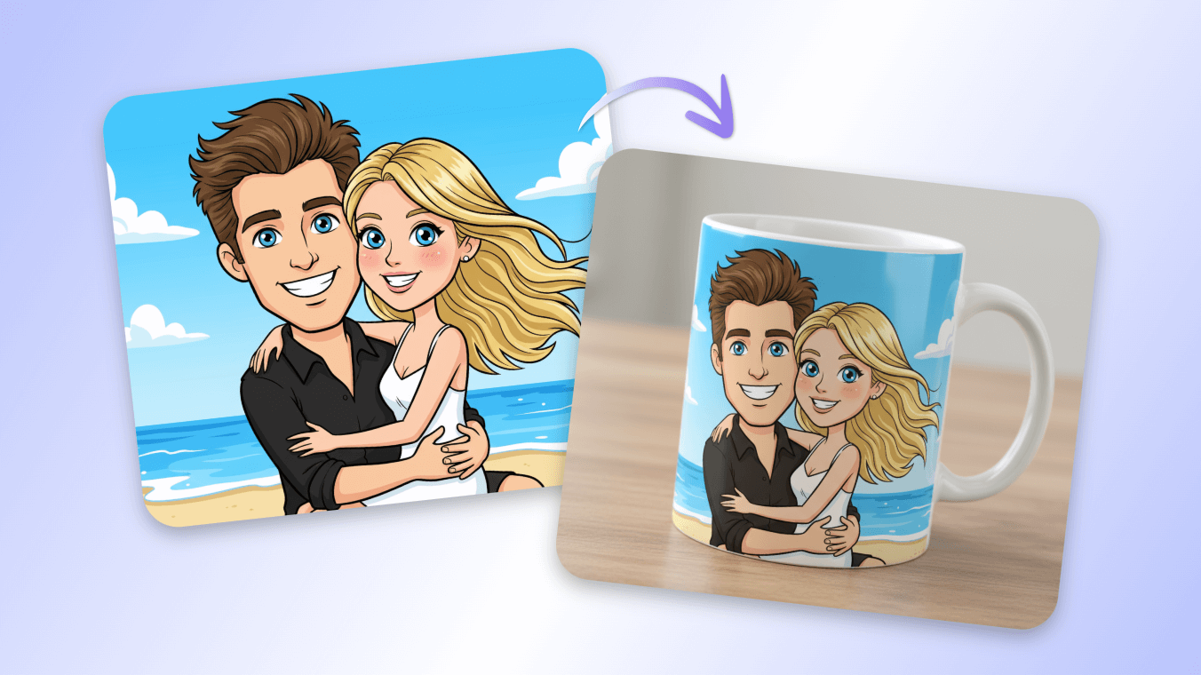 Clipfly free caricature maker creates a caricature art for diy gift