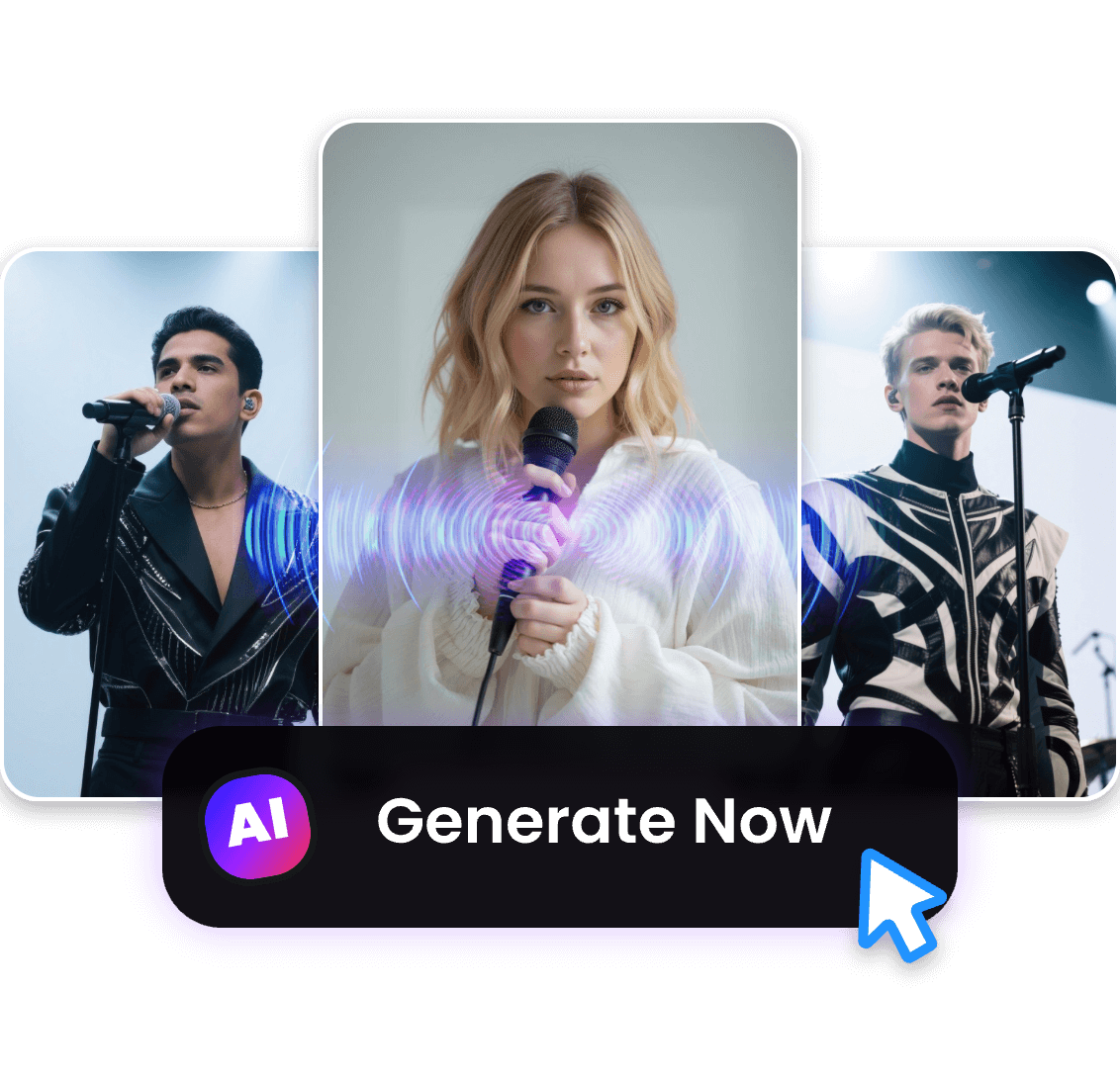 Clipfly lets you generate ai vocals of male and female voices in one click