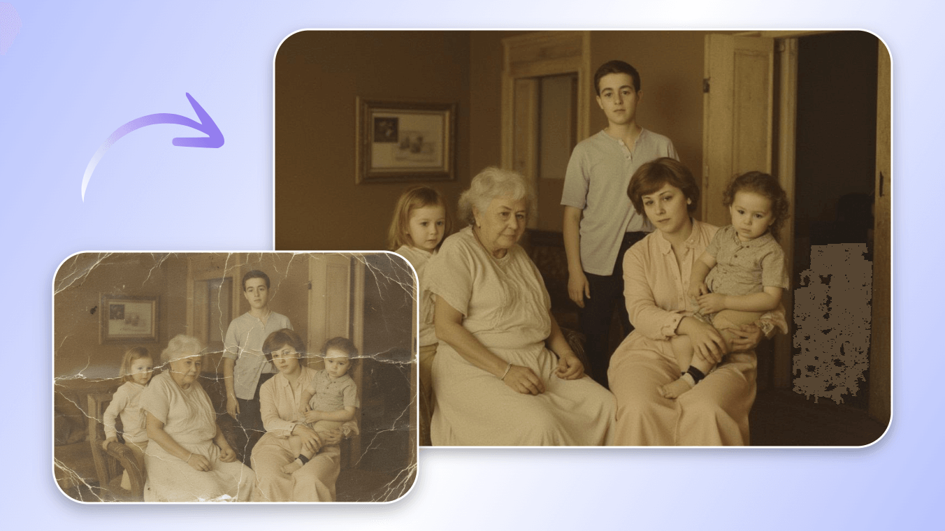 Clipfly photo restoration ancestral portraits