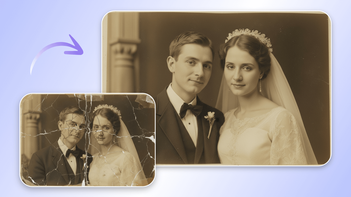 Clipfly photo restoration wedding photoshots