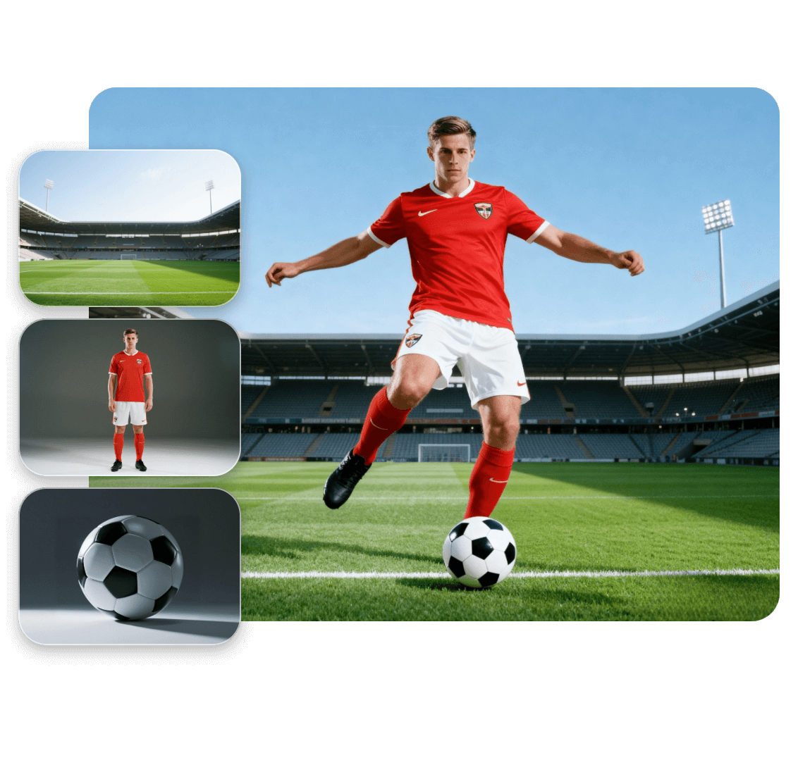 Combine multiple elemens in one image with AI