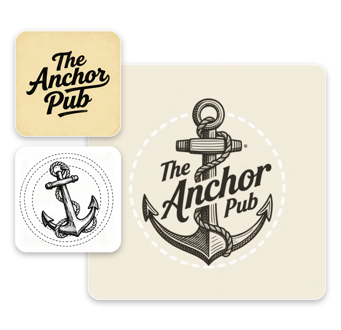 Combine multiple elements of different pictures into one new logo