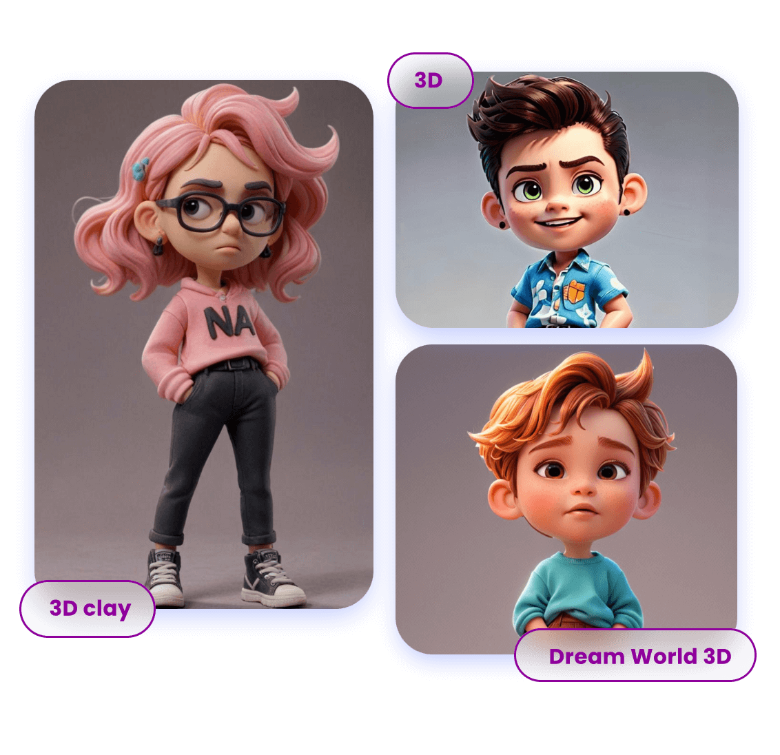 Combine your ai action figure with multiple ai effects in clipfly