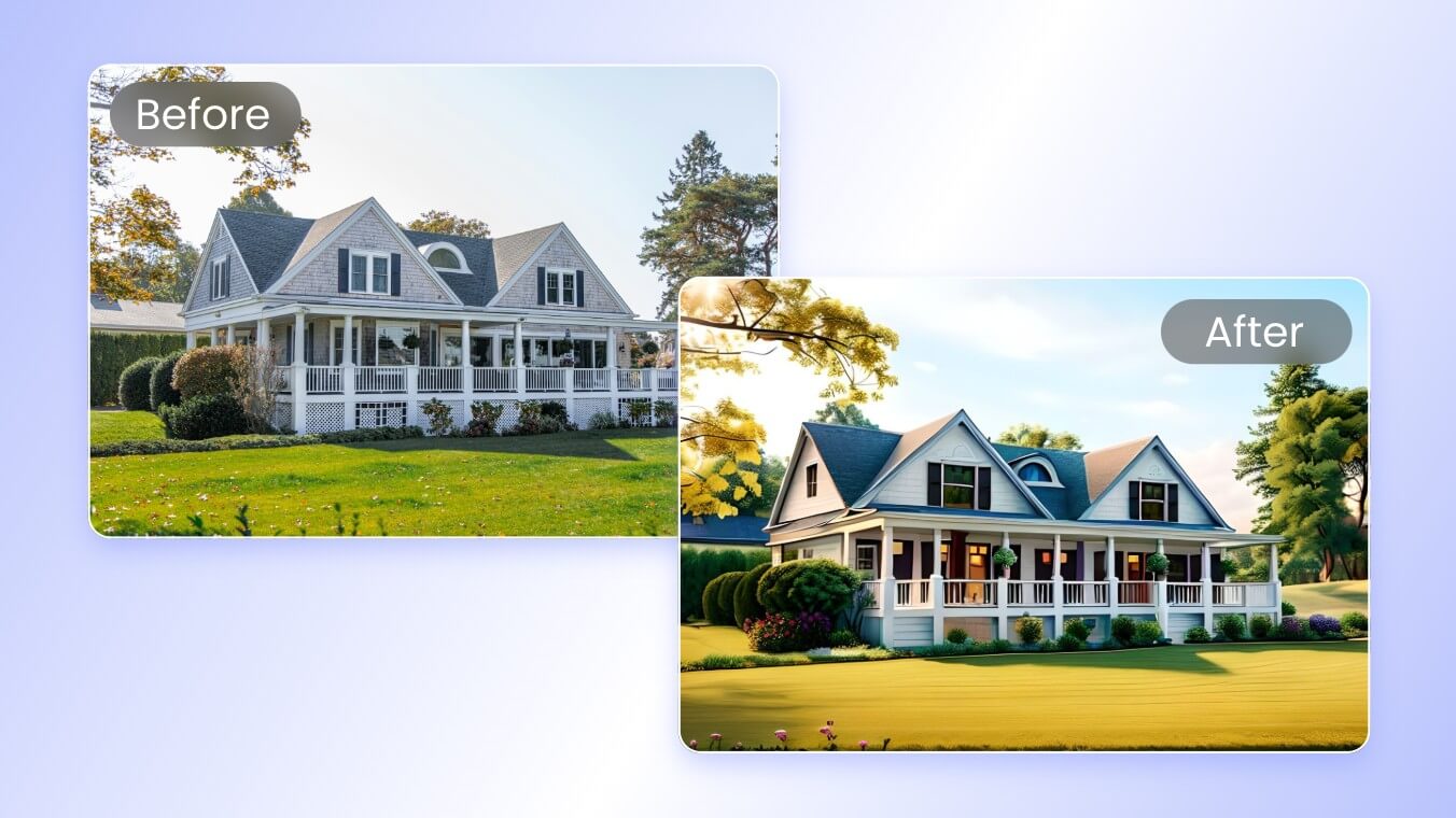 Convert a building into cartoon style