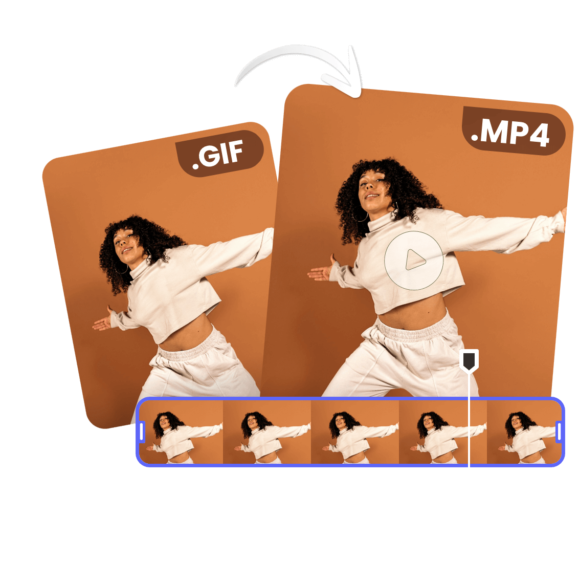 Convert a gif of a dancing black lady to mp4