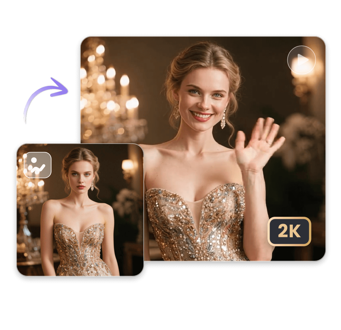 Convert image to high definition video up to 2k