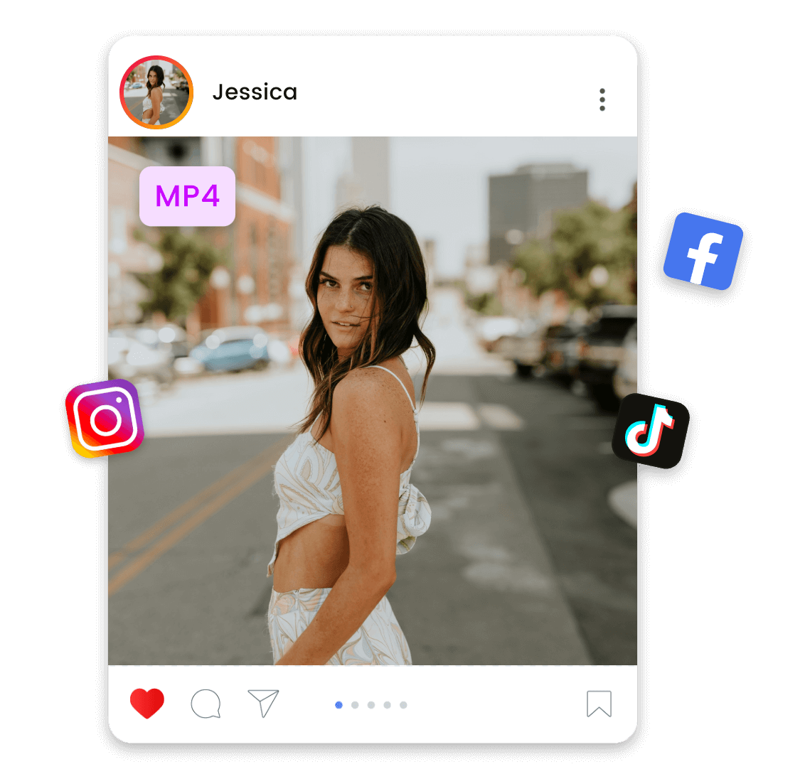 conversor de vídeo para mp4 para youtube, instagram, tiktok e outras plataformas sociais