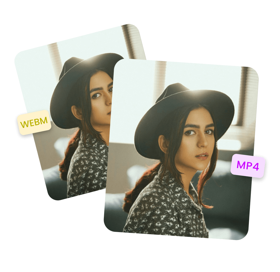 Converter vídeo webm de uma linda garota em vídeo mp4