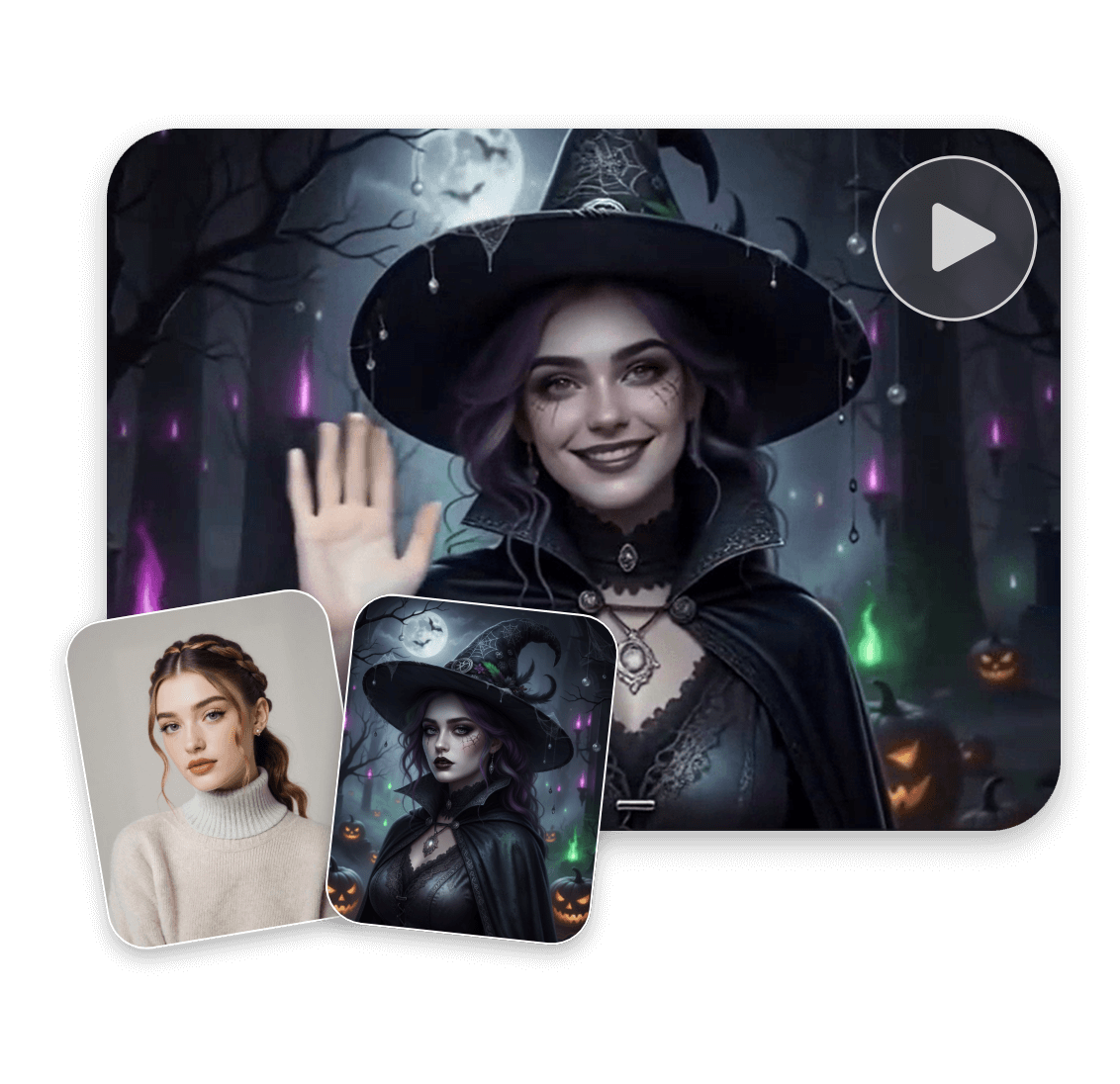 Bilder mit Halloween-Kostümen in Videos verwandeln