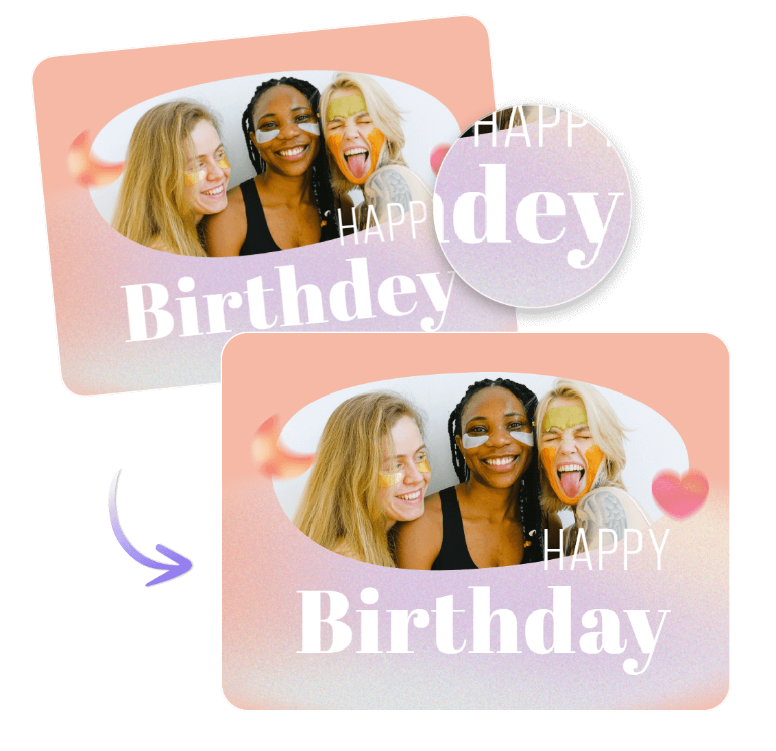 Correct typos in images in one click without pixelation or trace